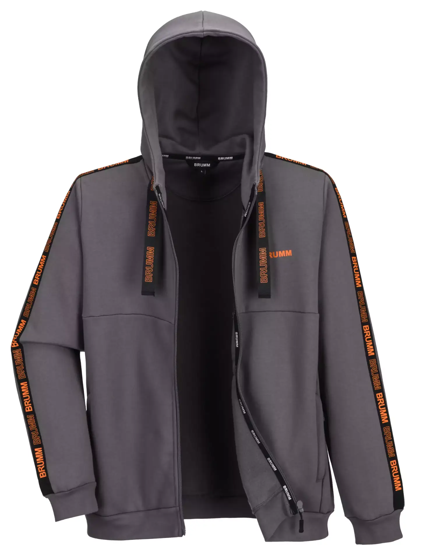 Gilet gris à capuche